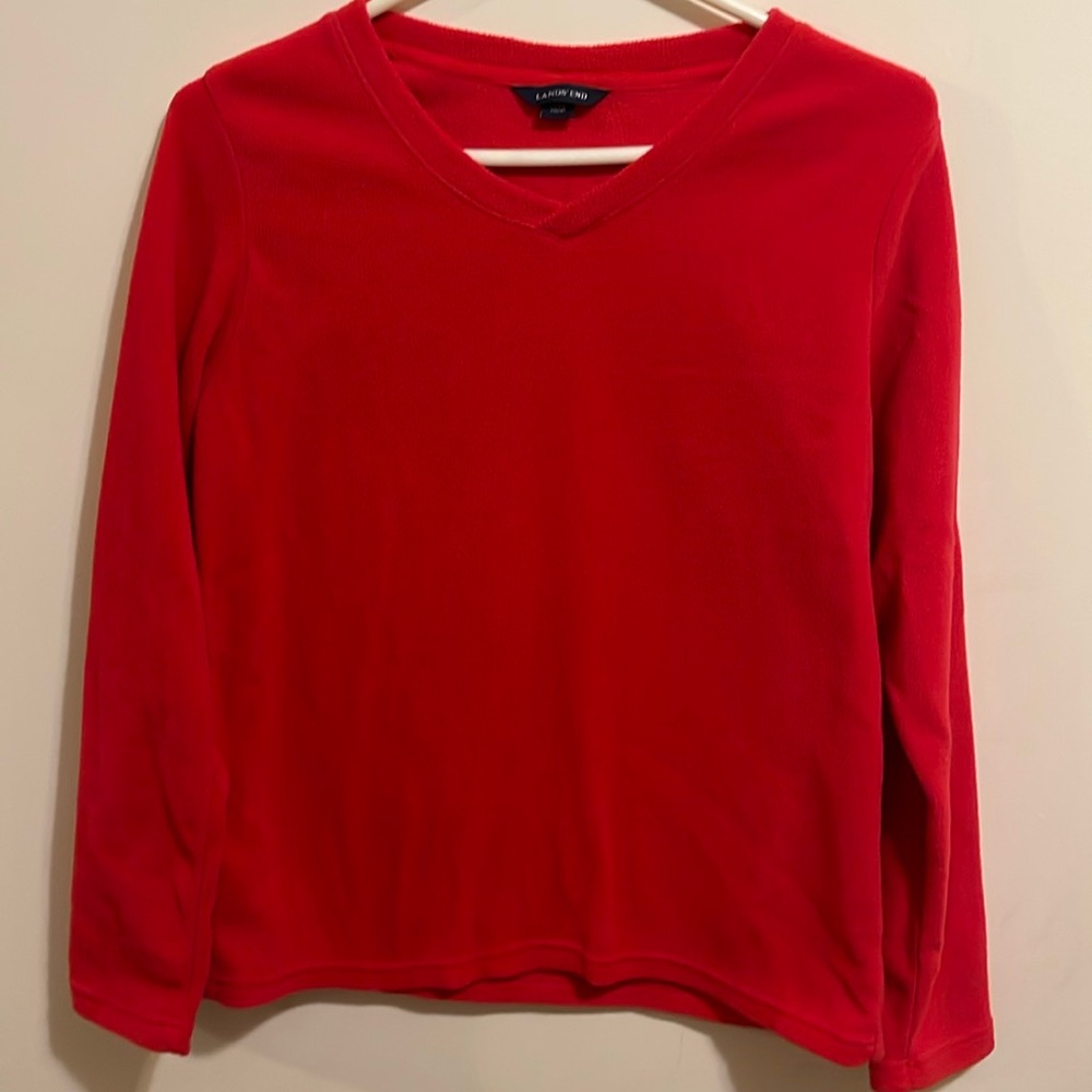 Lands End V-Neck Small 6-8 women’s Polartec top